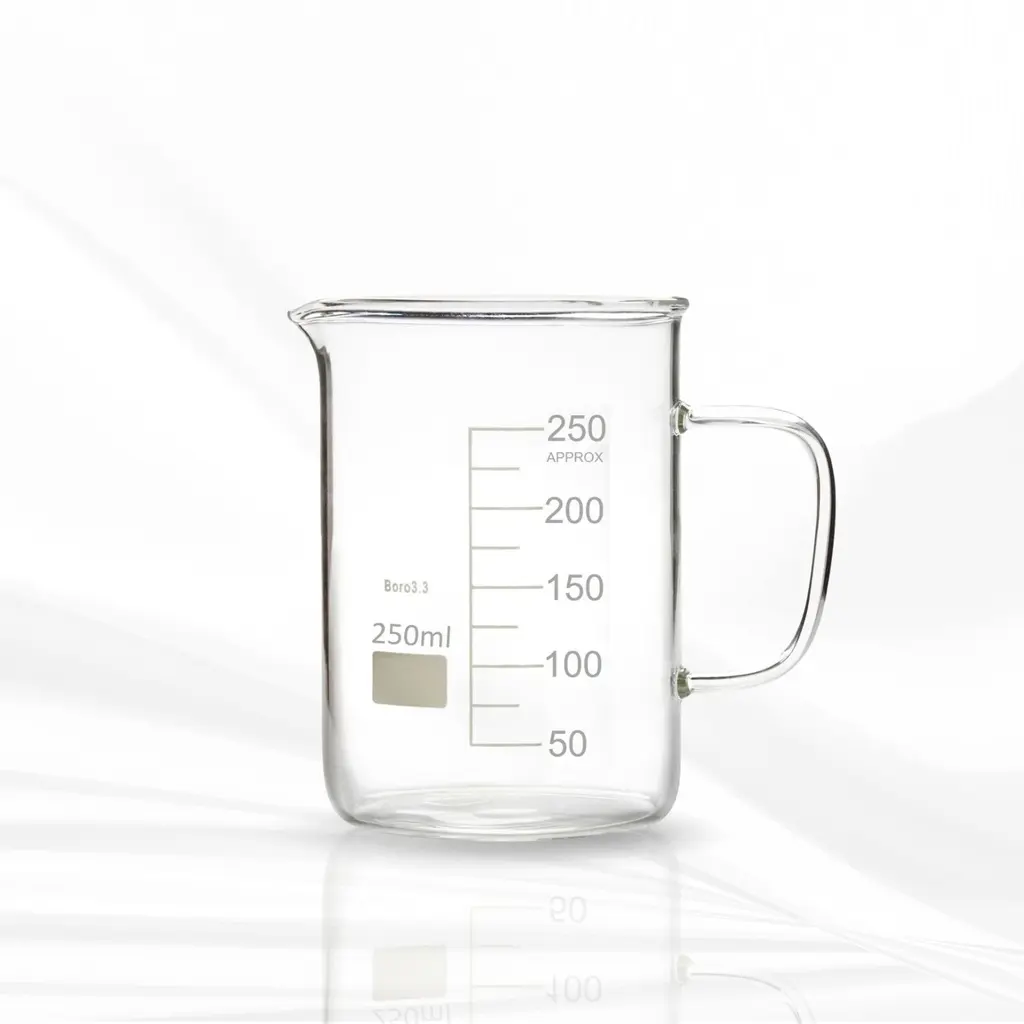  Beaker, Low Form, With Spout, Borosilicate Glass 600 mL